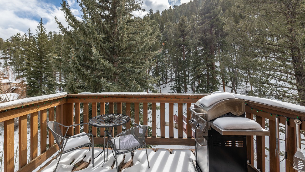 Mountain and river views from the Stonebrook Resort condo.